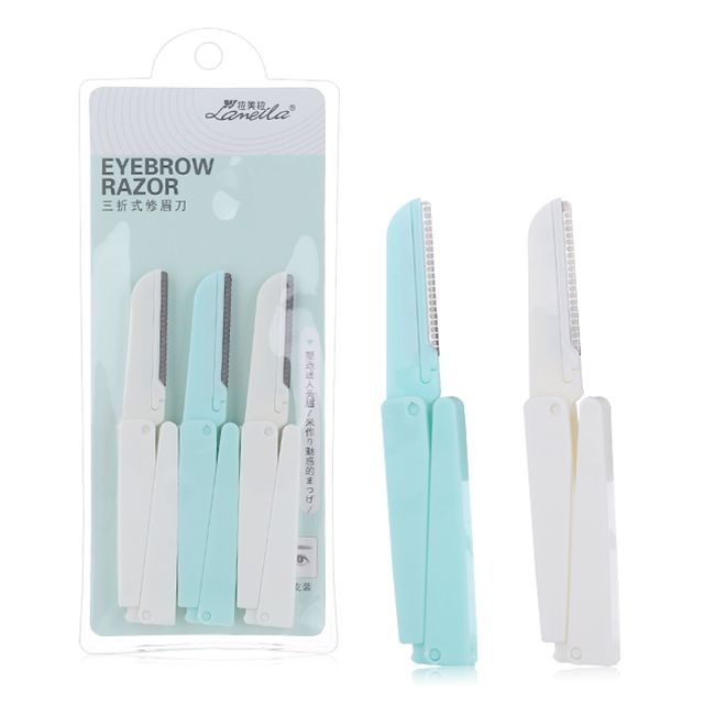 Lamiela 3pcs New style cosmetic tools safety razor three layer foldable facial eyebrow razor A937 Lamiela 3pcs New style cosmetic tools safety razor three layer foldable facial eyebrow razor A937
