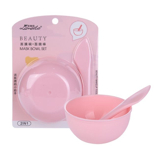 Lameila women diy mask spatula spoon plastic facial mask bowl set CXT016