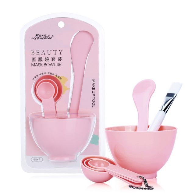 Lameila women diy mask spatula spoon plastic facial mask bowl set CXT008