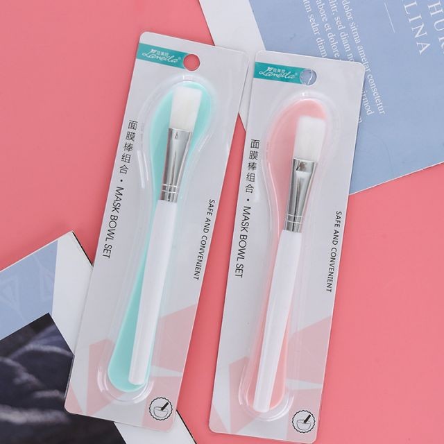 Lameila 2pcs/set DIY face mask brush with spatula 3524 Lameila 2pcs/set DIY face mask brush with spatula 3524