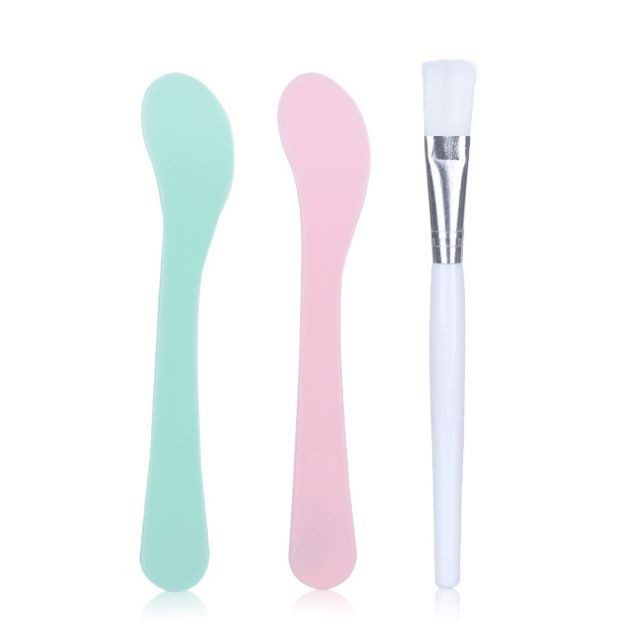 Lameila 2pcs/set DIY face mask brush with spatula 3524 Lameila 2pcs/set DIY face mask brush with spatula 3524