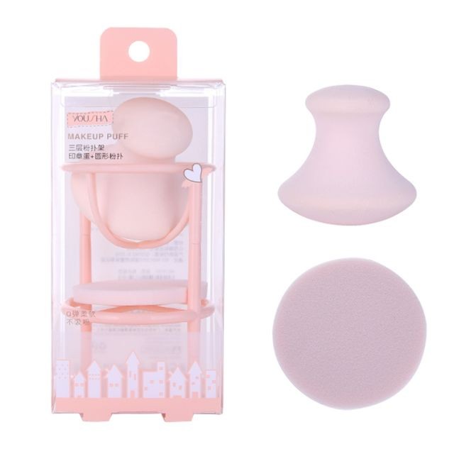 custom non latex makeup cosmetic puff beauty sponge blender private label soft makeup sponge with holder