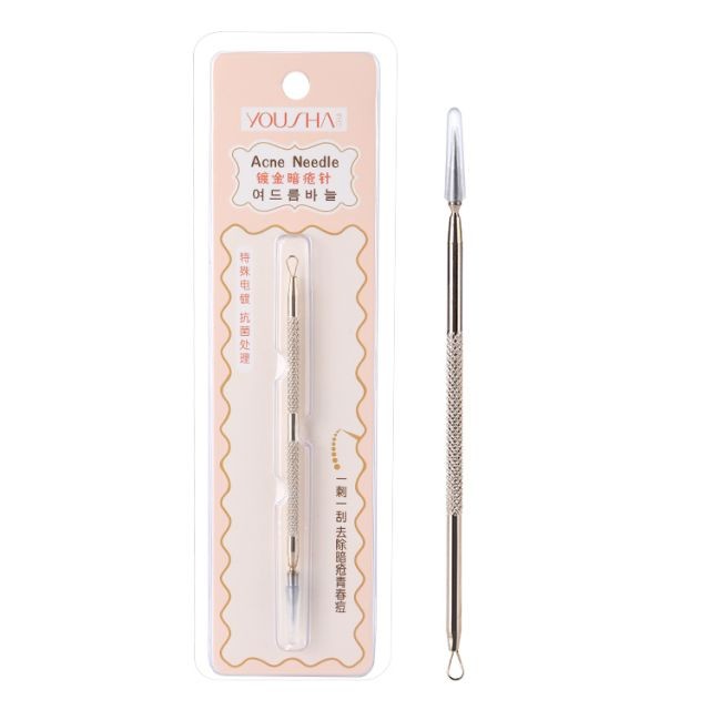 Yousha gold double head fiacial acne treatment tools remover blackhead acne needle YA003