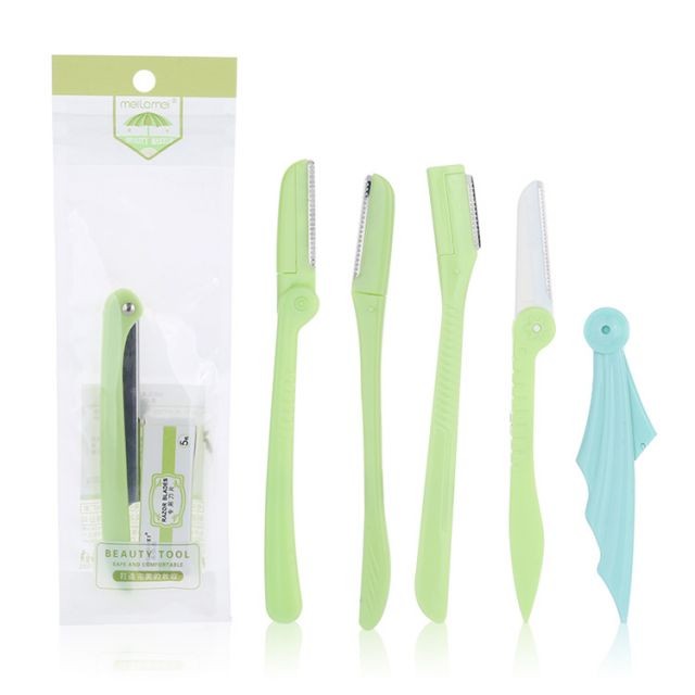 Various Eyebrow Cutters Double-headed Rust Free Folding Eyebrow Trimmer Razor MLM-C001