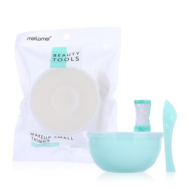 Skin Care Facial Application DIY Compressed Mask Bowl And Spatula Set With Lid MLM-H500