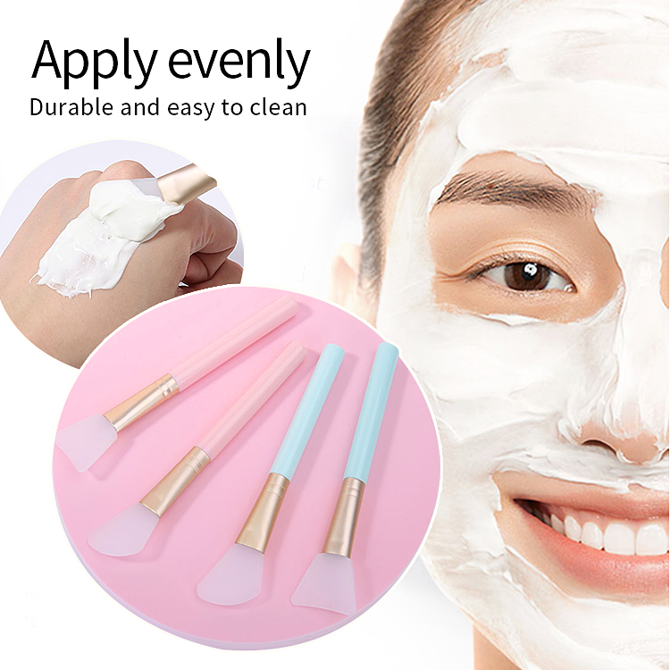 Lameila Custom Private Logo DIY Facial Mask Spatula Face Mask Applicator Brush Soft Clay Silicone Face Mask Brush D0888