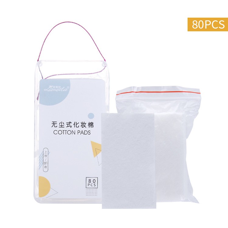 80pcs pure cotton pads wholesale disposable facial organic makeup remover cotton pads B0195