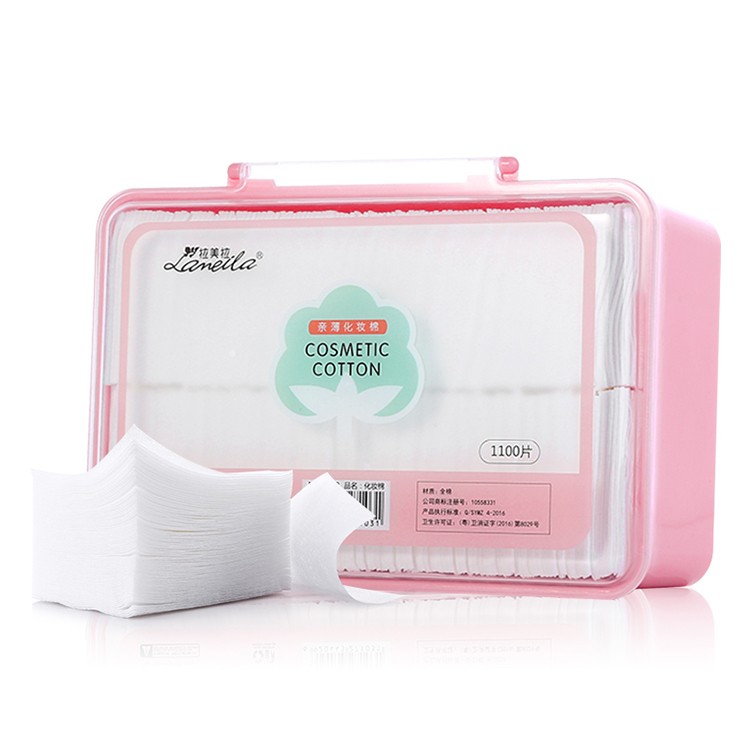 Eco Friendly 1100pcs Square Disposable Women Facial Cotton Makeup Remover Pads TM032