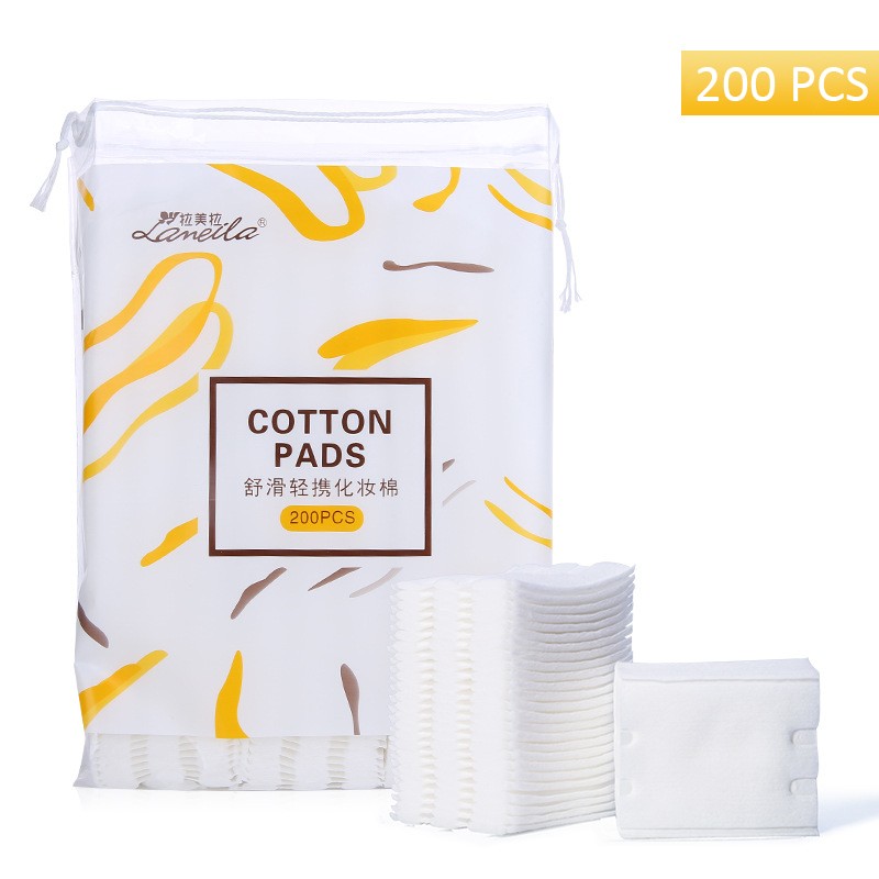 Lameila facial disposable makeup remover beauty care cotton pad 200pcs factory cosmetic custom logo B201