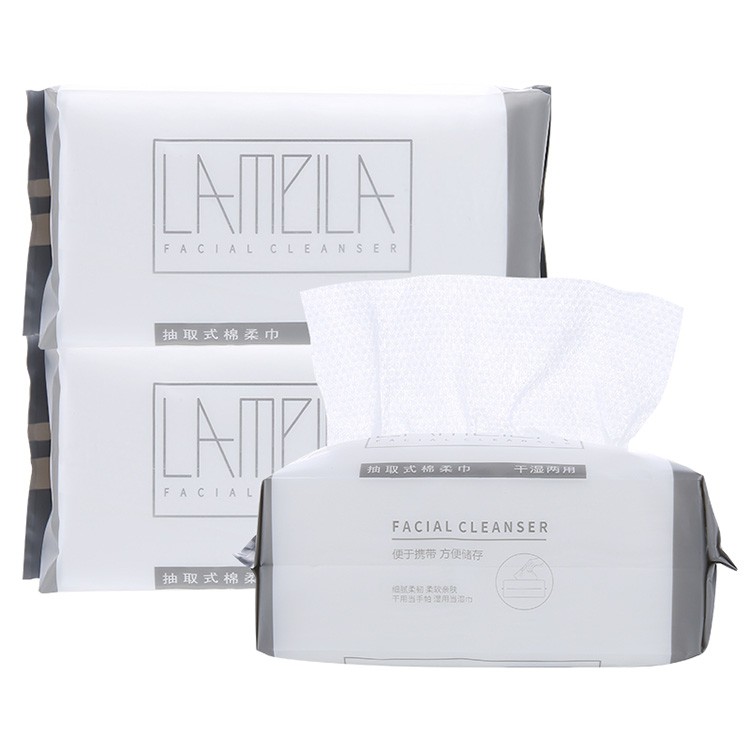 Lameila soft cleaning makeup remover tissue facial clean tissue disposable facial cotton tissue B334 B274