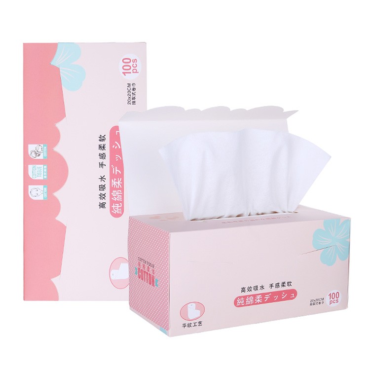 Removable Cotton Towels 100pcs Soft Disposable Facial Cleansing Towel Makeup Remover B149