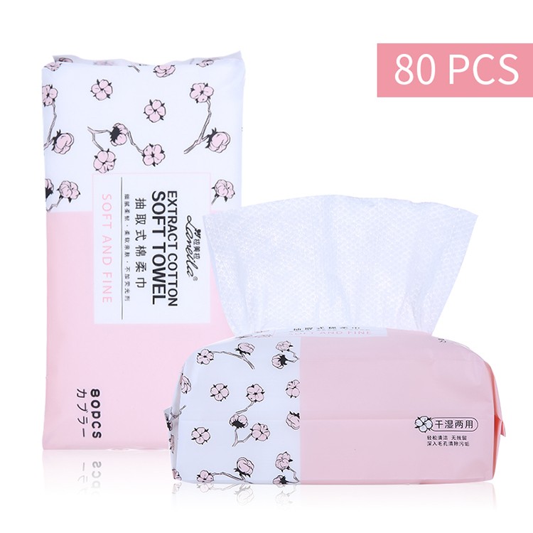 Cheap Good Morning Non Woven 80pcs Disposable Travel Soft Face Towel B334