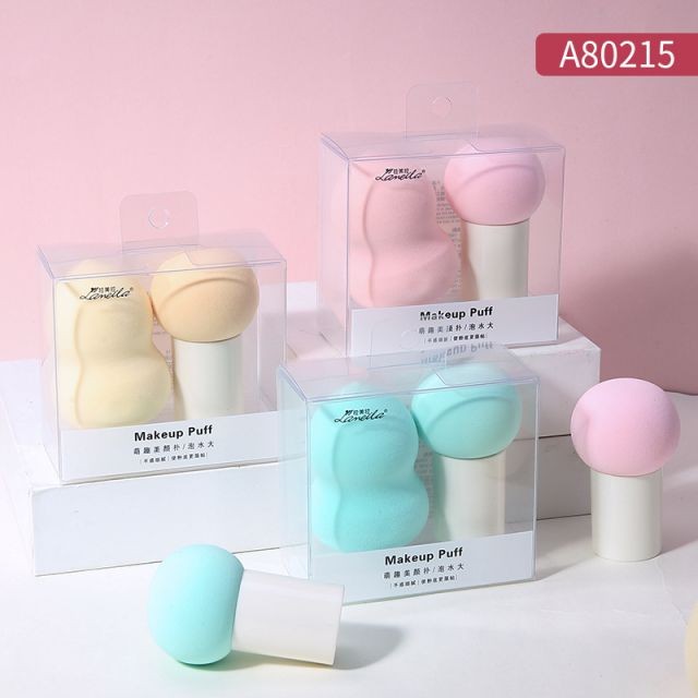 Lameila Wholesale Powder Puff Foundation Sponge Washable 2pcs/set Makeup Blender Sponge A80215~A80218