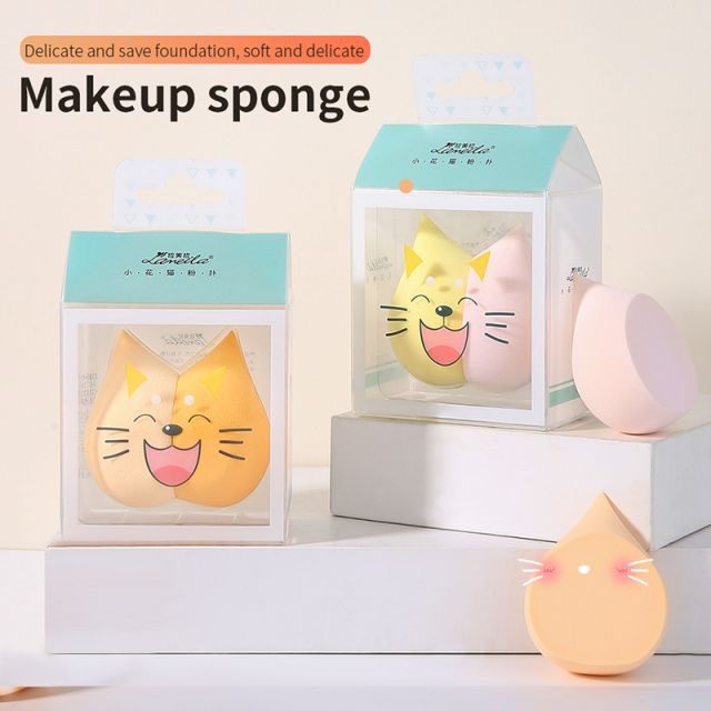 Lameila lovely cat design makeup puff OEM Latex Free Beauty Make Up Sponges Blending Makeup Sponge A80208