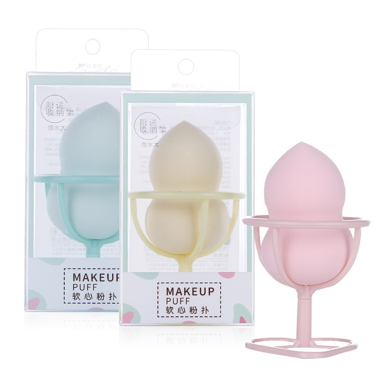 Lameila Best Selling 2in1 Makeup Blender Sponge with Holder Cosmetic Foundation Puff Beauty Egg Tools & Accessories A799