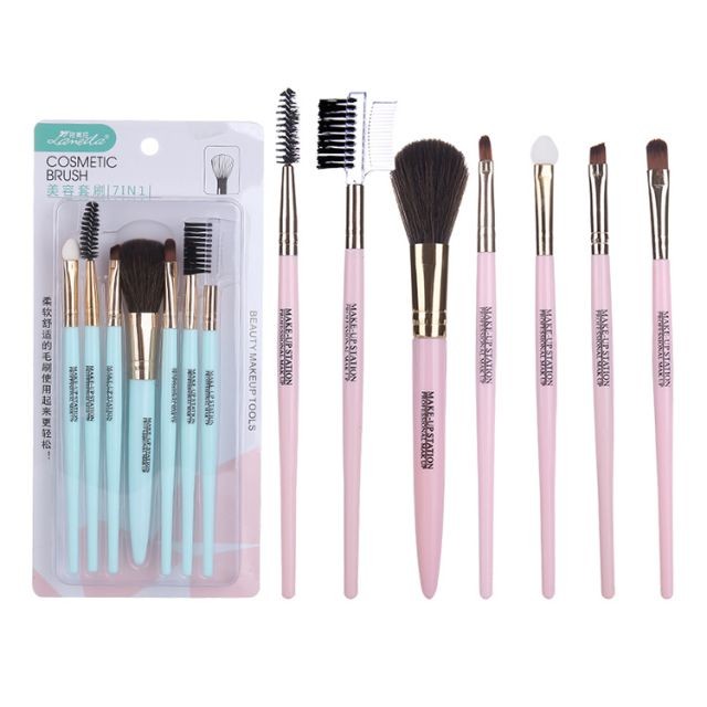 Lameila wholesale cosmetic makeup brush set cosmetics 7pcs makeup brush set private label makeup brushes L0760