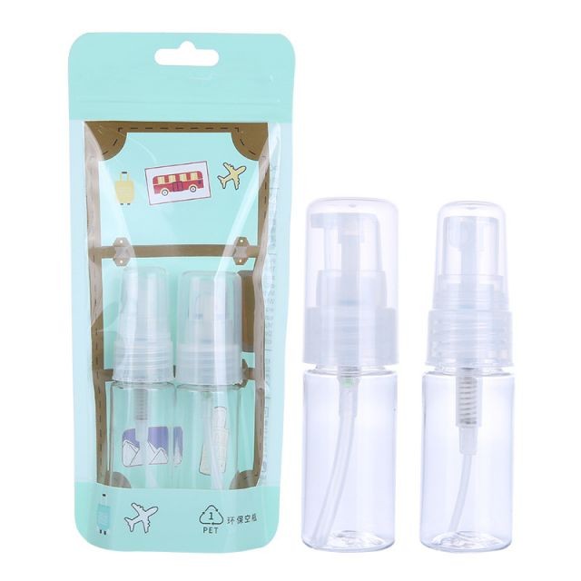 Lameila hot selling 2pcs transparent bottle spray plastic bottles portable travel bottle set LM254