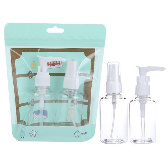 Lameila Portable 2pcs Perfume Transparent Spray Bottle Environmental Protection PET Plastic Travel Empty Bottles LM259