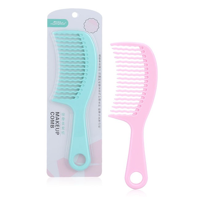 Lameila 2020 wholesale custom profesional plastic wide tooth hair comb for women C162