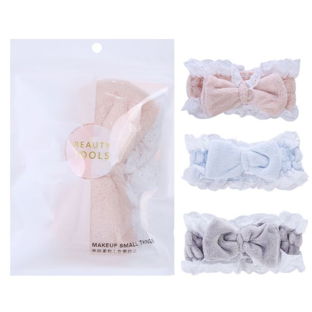 Lameila hair band Makeup fabric bows face washing shower headbands spa for lady cosmetic tools C0848