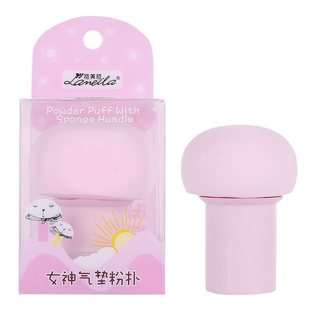 Lameila Plastic Handle Mushroom Shape Make Up Sponge Vendors Superfine Fiber Makeup Sponge With Case A795