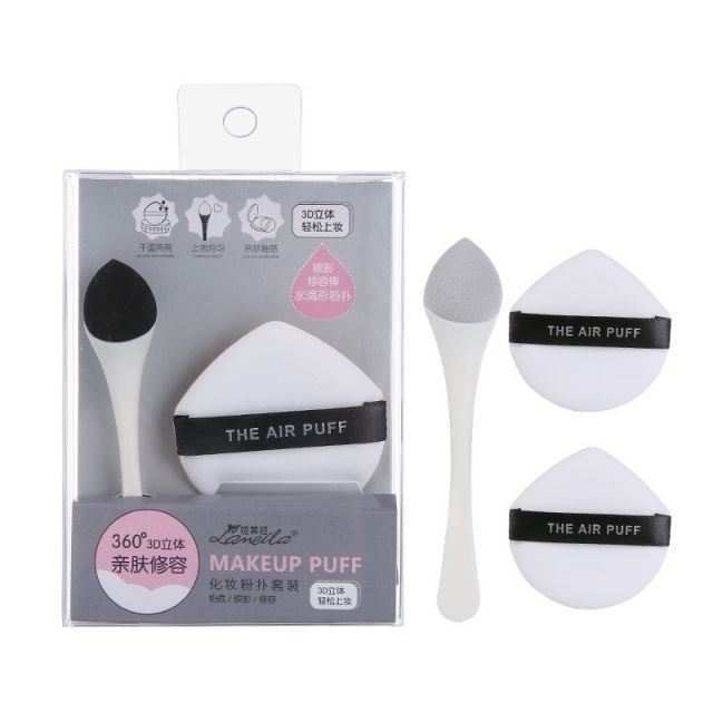 Lameila Powder puff With Handle 3in1 set Beauty Foundation Blending Sponge Custom Logo Makeup Sponge A80081