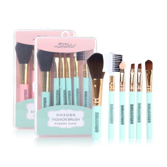 Lameila Custom Logo 6pcs/Set Makeup Brushes Set Makeup Cosmetic Tools Facial Foundation With Plastic Box L0782