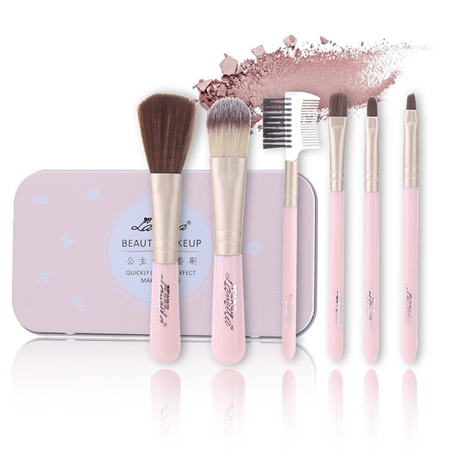 Lameila wholesale Iron box package makeup brush 6 sets foundation brush eyebrow brush makeup tools L0886