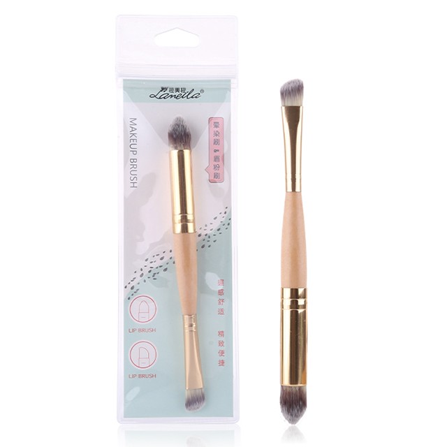 Lameila wholesale Cheap double use eye shadow eyebrow brushes makeup brush set L0945