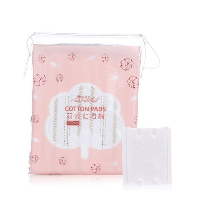 Lameila Wholesale Disposable Makeup Remover Cotton Square Face Cleaning Sandwich Double-Sided Cotton Pads 222pcs B297