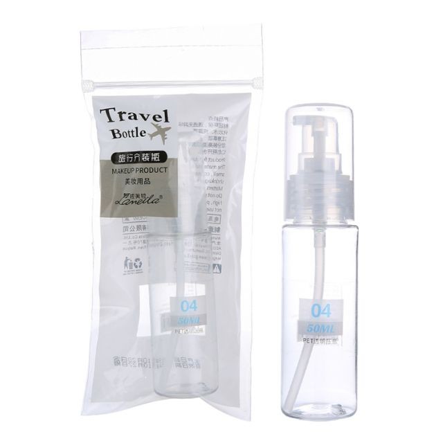 Lameila 50ml PET Lotion Pump Bottles Portable Cosmetics Face Cream Facial Cleanser Empty Travel Plastice Bottles Kit LM178