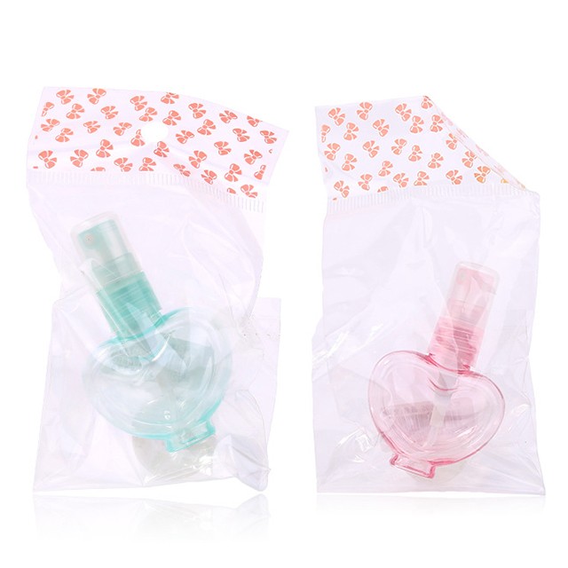 Lameila 25ml Spray Perfume Bottles Green Pink Heart Shape Fine Mist Alcohol Empty Plastic Travel Bottle LM695