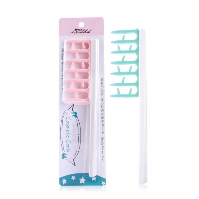 Lameila Wholesale professinal scratch shape comb hair dyring beauty tools massage plastic hair brush comb C137