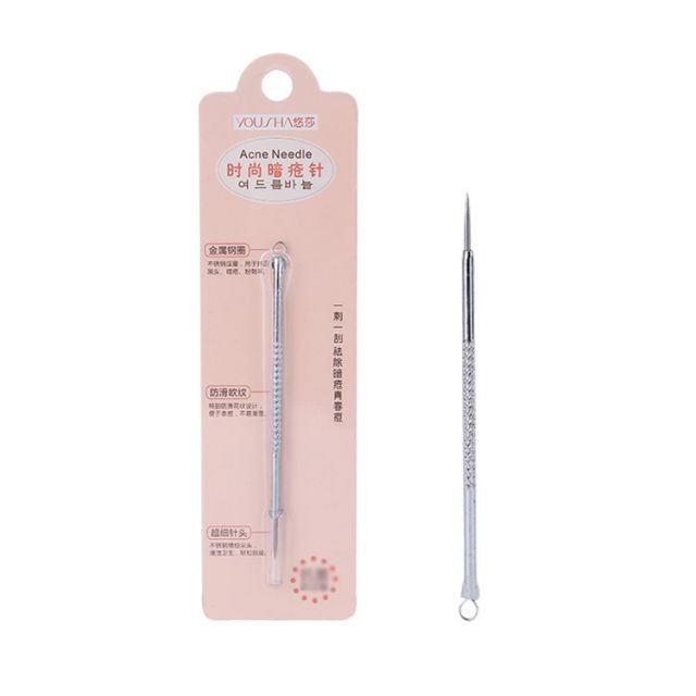 Yousha Hot Sale Face Acne Needle Stainless Steel Pimple Extractor Blackhead Remover Acne Needle Cosmetic Tool YA011