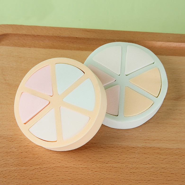 New arrival make up sponge blender foundation 6pcs / bag reusable soft cute triangle makeup cosmetic puff YF104
