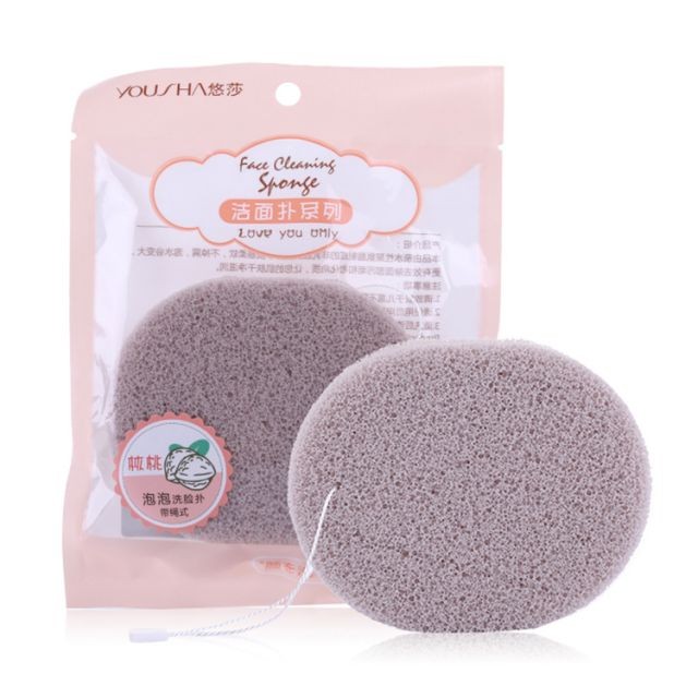 Yousha 2020 Wholesale Natural Cosmetic Beauty Face Cleansing Puff Make Up Wash Face Sponge YB071