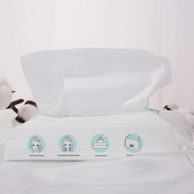 Silubi Custom Disposable 50 Pcs Face Clean Towel Facial Cleansing Wipes Convenient Beauty Pure Cotton Soft Towel SLB-A005