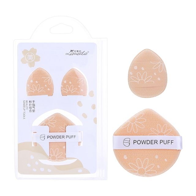 Lameila Cosmetic Puff 3pcs Oem Custom Logo 1+2 Mini Air Cushion Puff Soft Beauty Makeup Foundation Powder Puff A80223