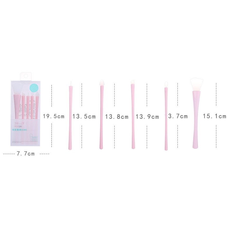 Lameila Facial Mask Applicator Brush 5pcs Skincare Diy Lipmask Eye Portable Silicone Cosmetic Brush Set Makeup Brush D0891 Lameila Facial Mask Applicator Brush 5pcs Skincare Diy Lipmask Eye Portable Silicone Cosmetic Brush Set Makeup Brush D0891