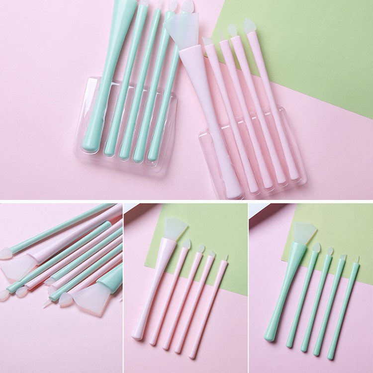 Lameila Facial Mask Applicator Brush 5pcs Skincare Diy Lipmask Eye Portable Silicone Cosmetic Brush Set Makeup Brush D0891 Lameila Facial Mask Applicator Brush 5pcs Skincare Diy Lipmask Eye Portable Silicone Cosmetic Brush Set Makeup Brush D0891