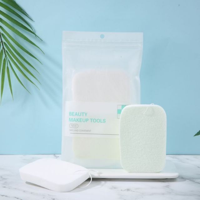 Silubi Gentle Face Cleaning sponge 2pcs Natural Compressed Cellulose Cosmetic Facial Cleansing Sponge SLB-B001