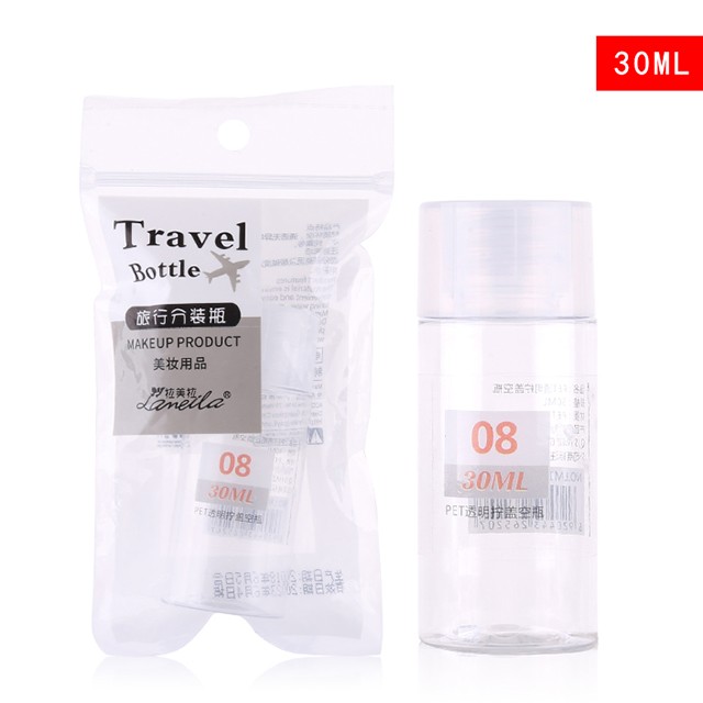 Lameila 30ml Portable Mini Bottles PP Screw Cap Transparent Color Refillable Oil Body Lotion Travel Empty Bottle LM185