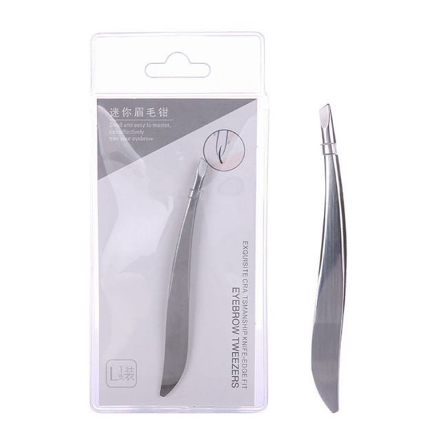 Lameila 1pcs Personalized stainless stee, Eyebrow Clip Portable Makeup Tool Eyebrow Tweezer Slanted For Brow Trimmer A0170