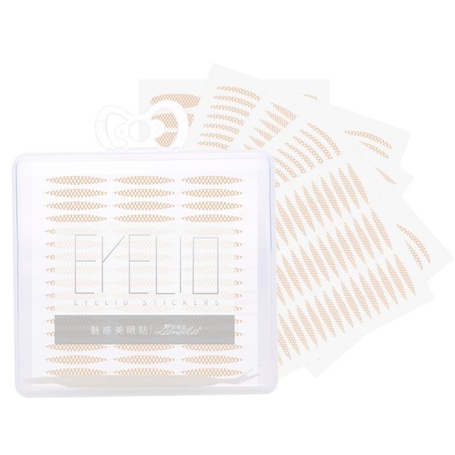 Lameila 48pairs natural eyelid stickers lace crescent widend olive mesh lace waterproof invisible double side eyelid tape A1034