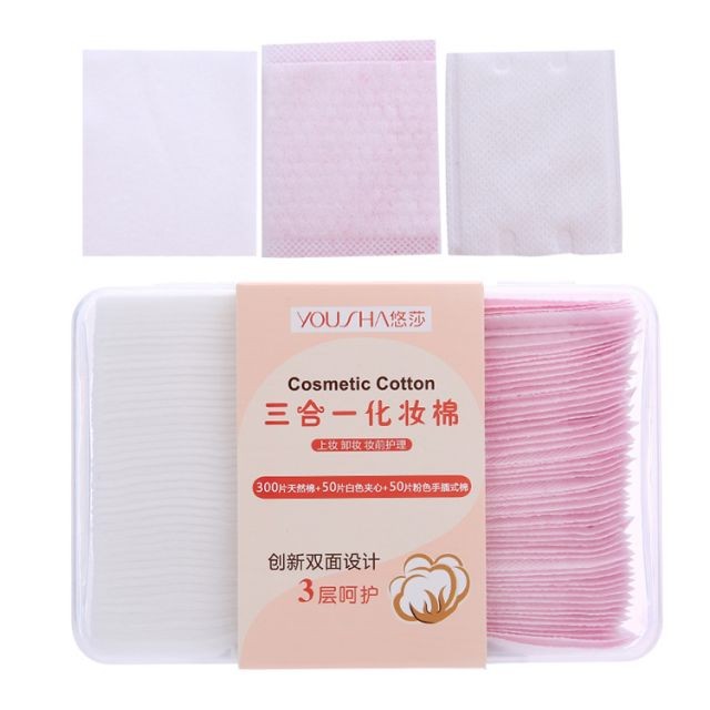 Yousha OEM beauty toos facial makeup remover cotton pads square organic cosmetic cotton pads YV014