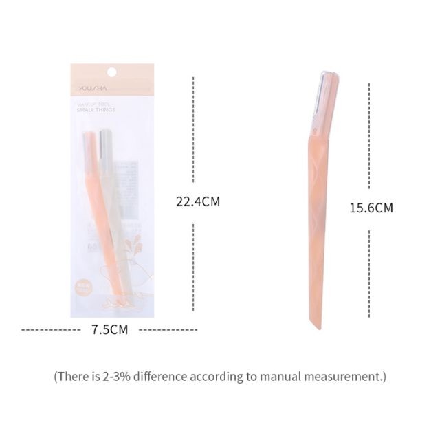 Yousha Ready to ShipIn Stock Fast Dispatch Yousha 2pcs Stainless Steel Beauty Tools Eyebrow Trimmer Shaper Safety Dermaplaning Blades Eyebrow Razor For Woman Yx118