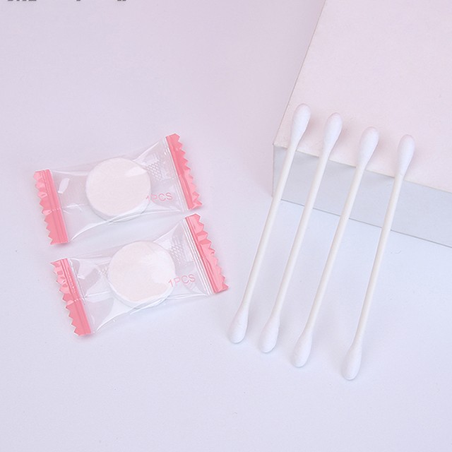 china organic wooden cotton buds with compressed face sheet