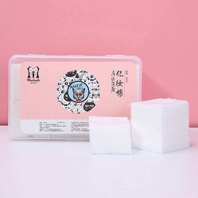 Maiduola 1000pcs facial makeup removal cotton pad cosmetic disposable sandwich cotton pads MDl256