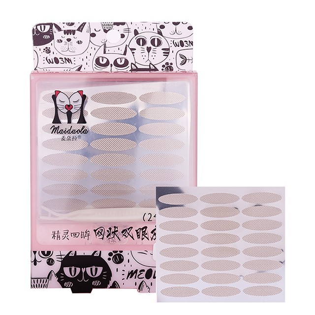 Private Label Latest design Natural Lace Super Invisible Double Eyelid Stickers/eyelid Tape for makeups MDL401