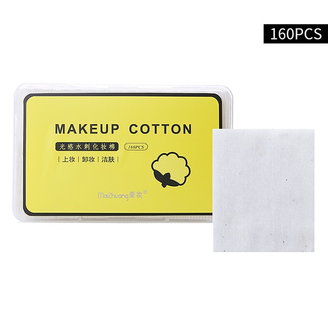 160pcs Square Organic Cotton Pads Makeup Remover Disposable Facial Cotton Pads Z063